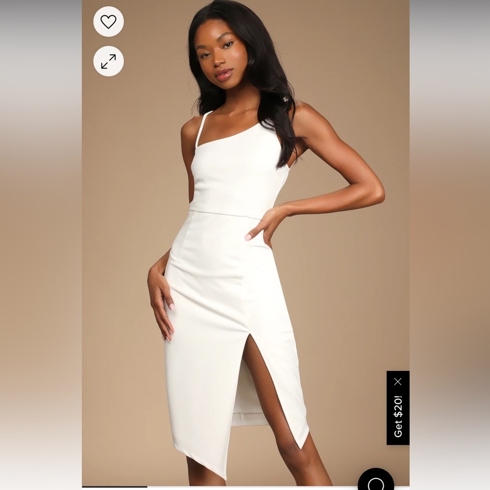 Lulus White Asymmetrical Mini Dress
